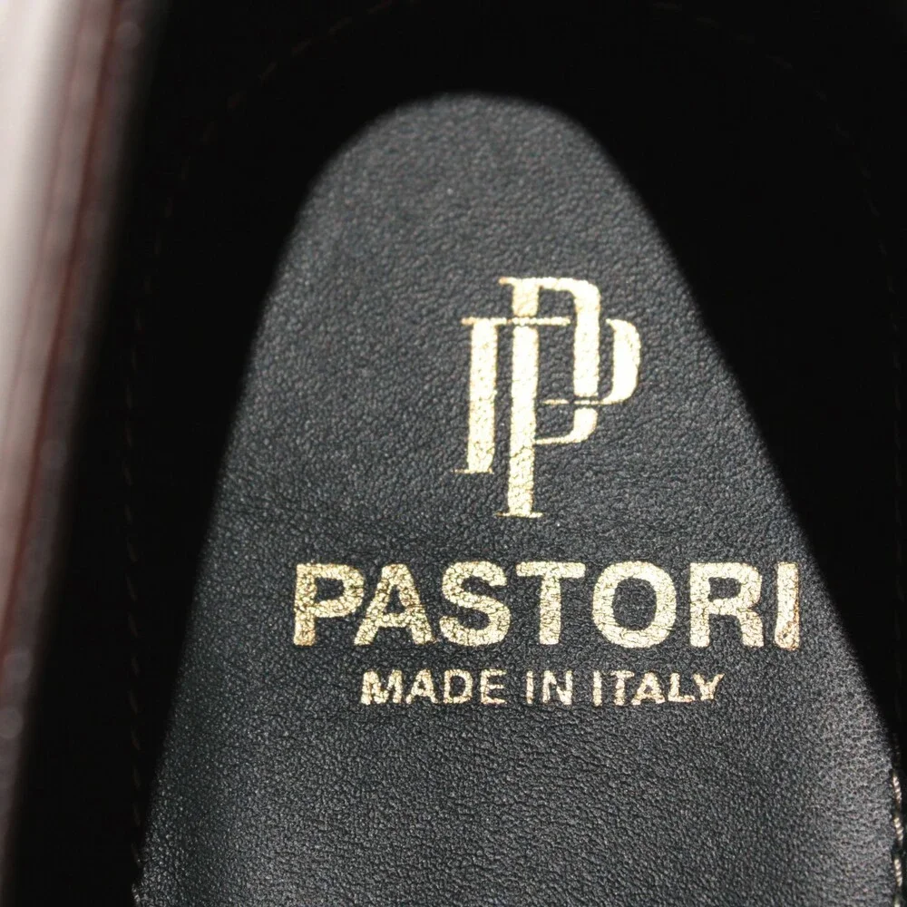 Pastori NWB Single Monk Strap Dress Shoes Size 12 US in Whiskey Brown Leather